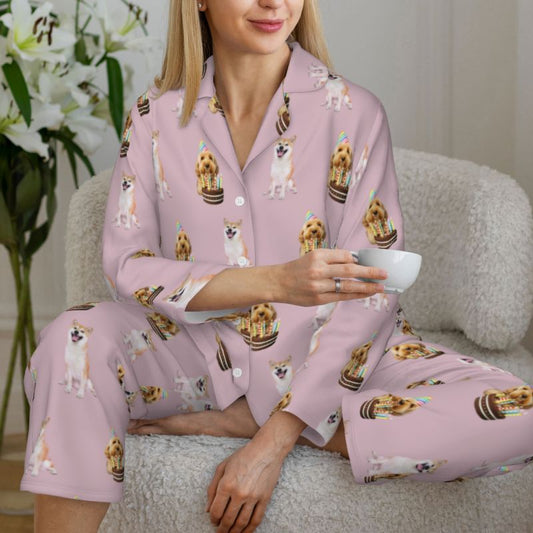 Women’s Custom Photo Pajama Set – Long Sleeve