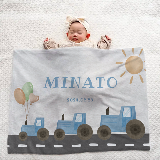 Personalized Large Baby Blanket – Car Design