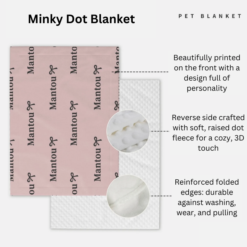 Custom Name Large Baby Blanket - Adorable Pink Bear