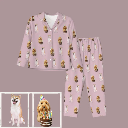 Women’s Custom Photo Pajama Set – Long Sleeve