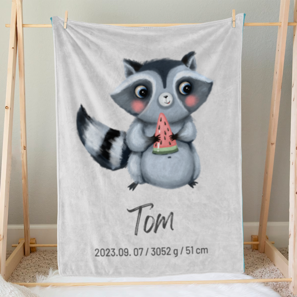 Personalized Baby Blanket for Boys & Girls - Animal Design