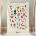 Personalized Baby Blanket for Boys & Girls | Floral A Design