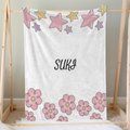 Personalized Baby Blanket for Boys & Girls | Stars & Flowers Design