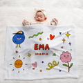 Custom Name Large Baby Blanket - Anime Style for Baby Gift