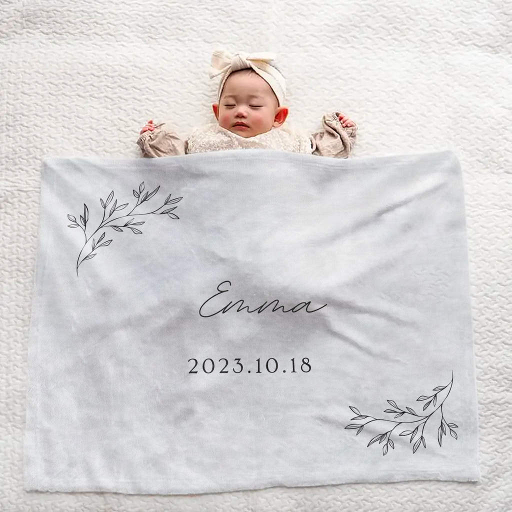 Custom Name Blanket - Simple Line Design