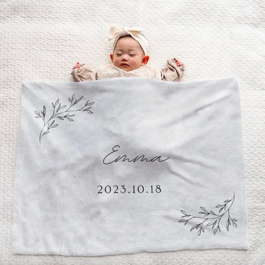 Custom Name Blanket – Simple Line Design