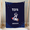 Personalized Baby Blanket for Boys & Girls | Newborn Gift | Space Theme