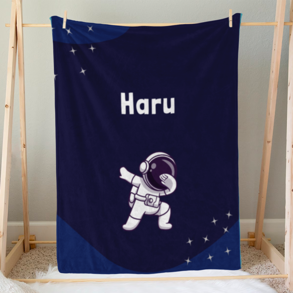Personalized Baby Blanket for Boys & Girls | Newborn Gift | Space Theme