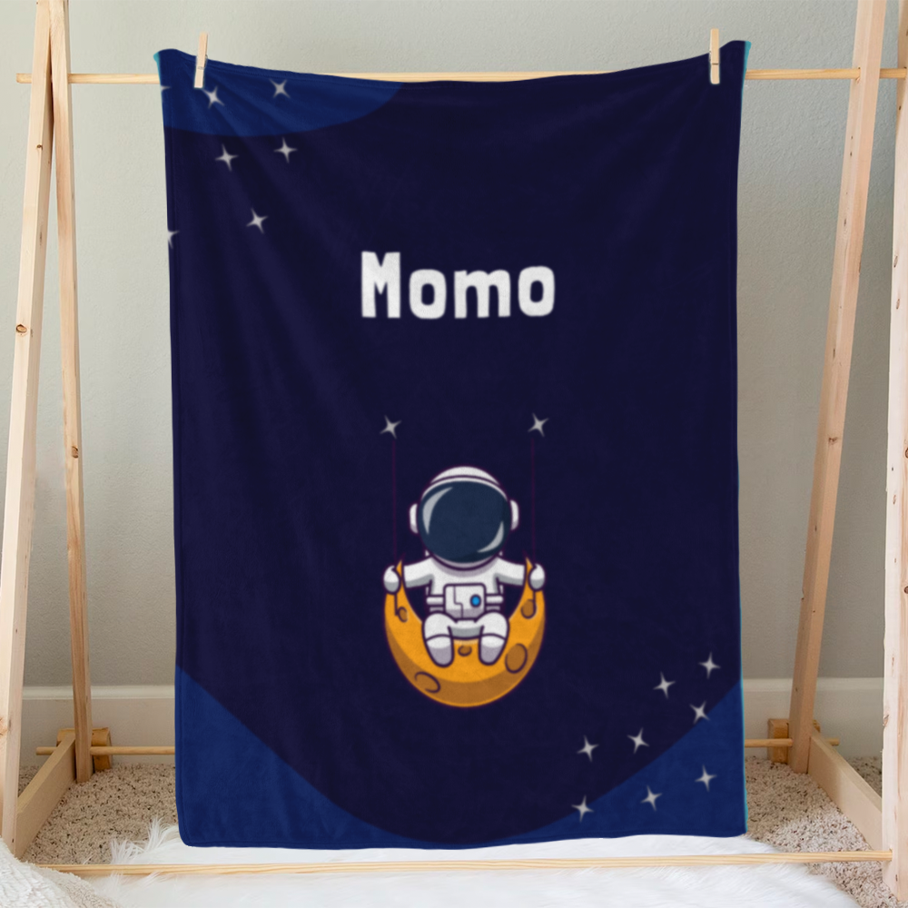Personalized Baby Blanket for Boys & Girls | Newborn Gift | Space Theme
