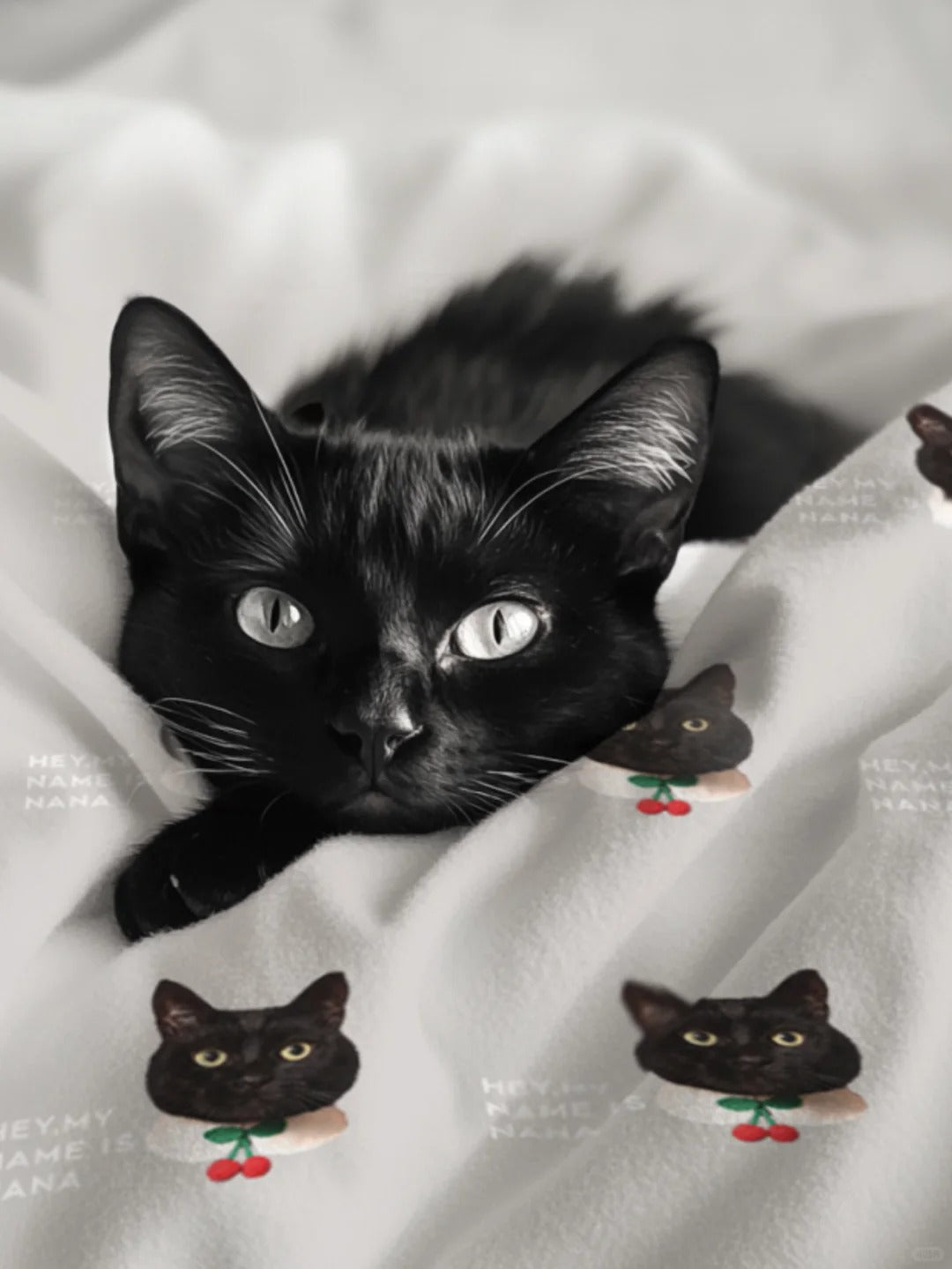 Custom Pet Photo Throw Blanket – Soft & Cozy Gift for Pet Lovers - Lovely Series - Cat 5