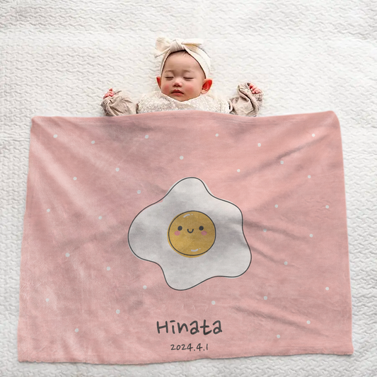 Personalized Large Baby Blanket – Egg Design