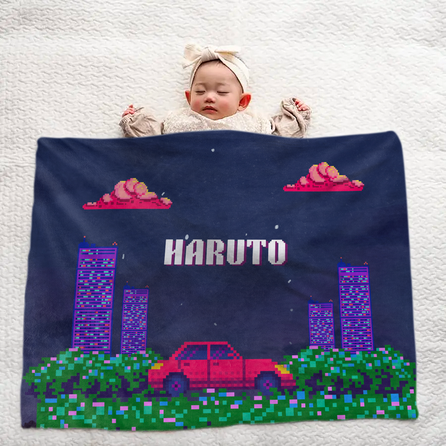 Personalized Large Baby Blanket | Game Series C Design