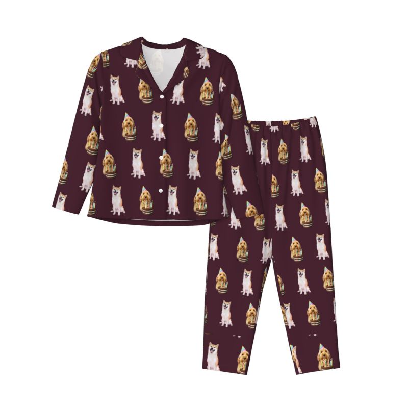 Women’s Custom Photo Pajama Set – Long Sleeve