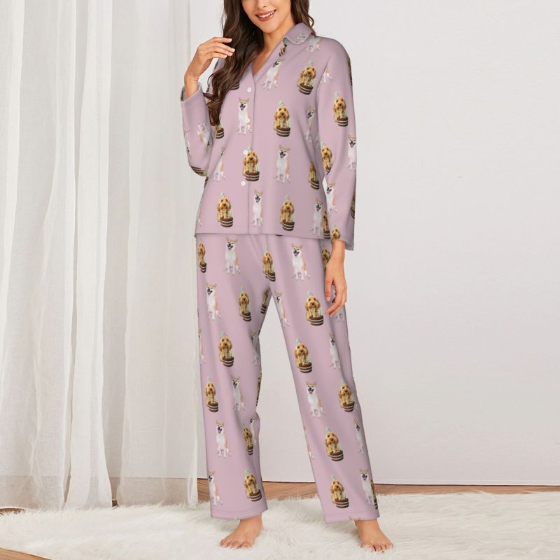 Women’s Custom Photo Pajama Set – Long Sleeve