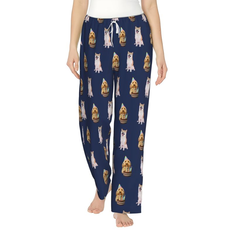Women’s Custom Pet Photo Pajama Pants – Personalized Design