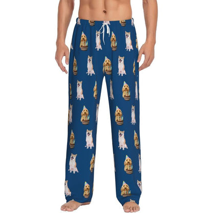 Custom Pet Photo Pajama Pants for Men – Personalized Dog & Cat Pajama