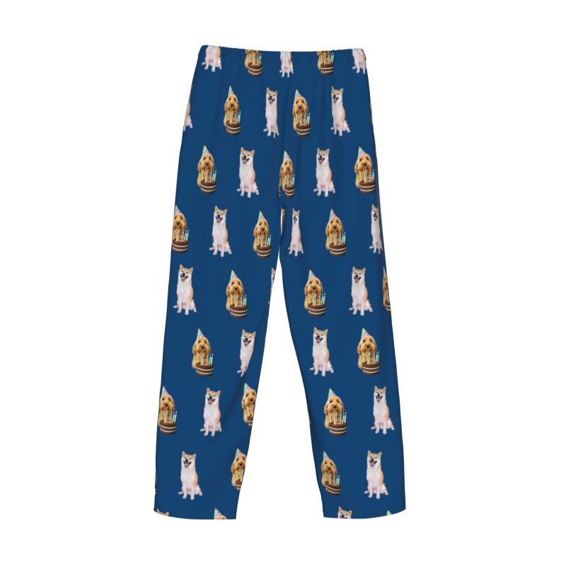 Custom Pet Photo Pajama Pants for Men – Personalized Dog & Cat Pajama
