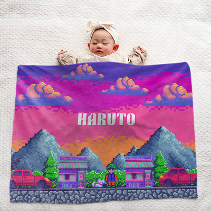 Personalized Large Baby Blanket – Game Series D Design