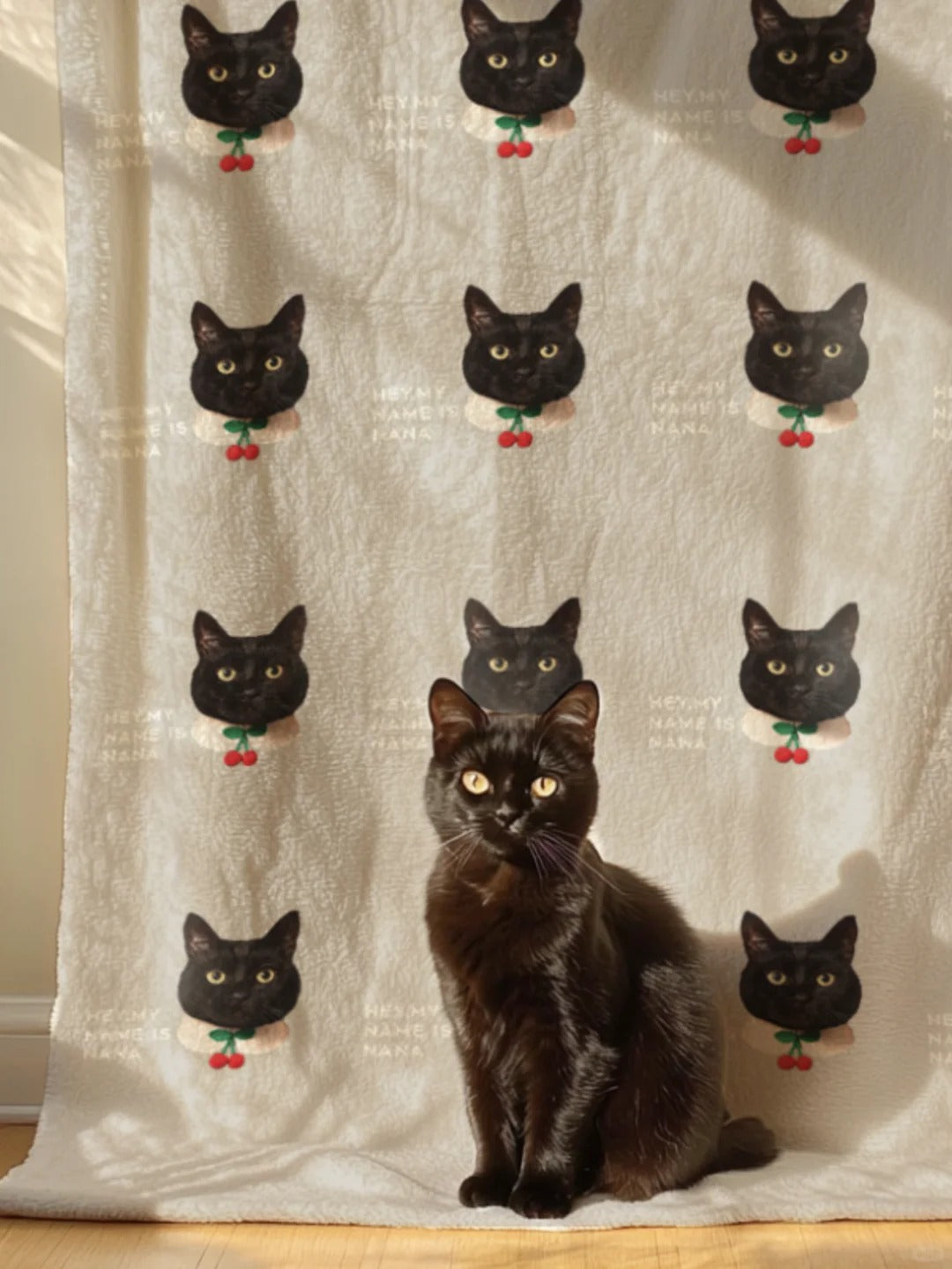 Custom Pet Photo Throw Blanket – Soft & Cozy Gift for Pet Lovers - Lovely Series - Cat 5