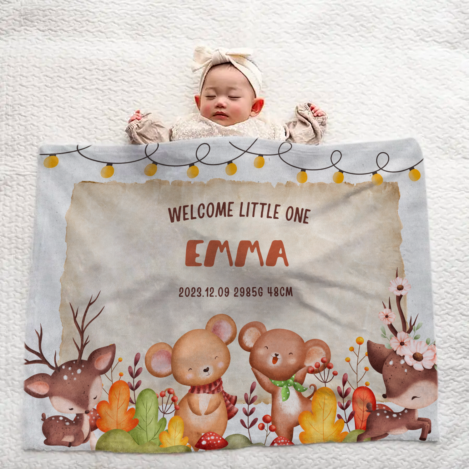 Custom Baby Blanket | Elk Theme