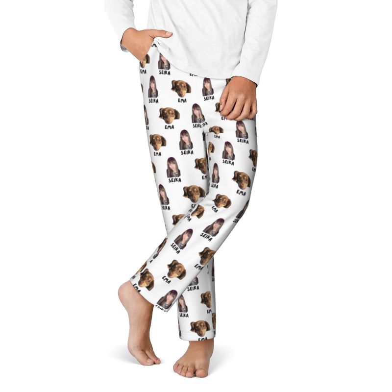 Kids Custom Pet Photo Pajama Pants
