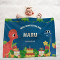 Personalized Baby Blanket | Large Size | Baby Gift | Dinosaur Birthday Party Design