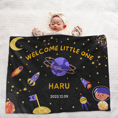 Personalized Baby Blanket | Large Size | Baby Gift | Fun Space Design
