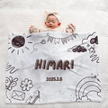 Personalized Large Baby Blanket with Name | Baby Gift for All Ages | Great Present | Graffiti Design