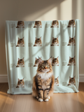 Custom pet photo blanket