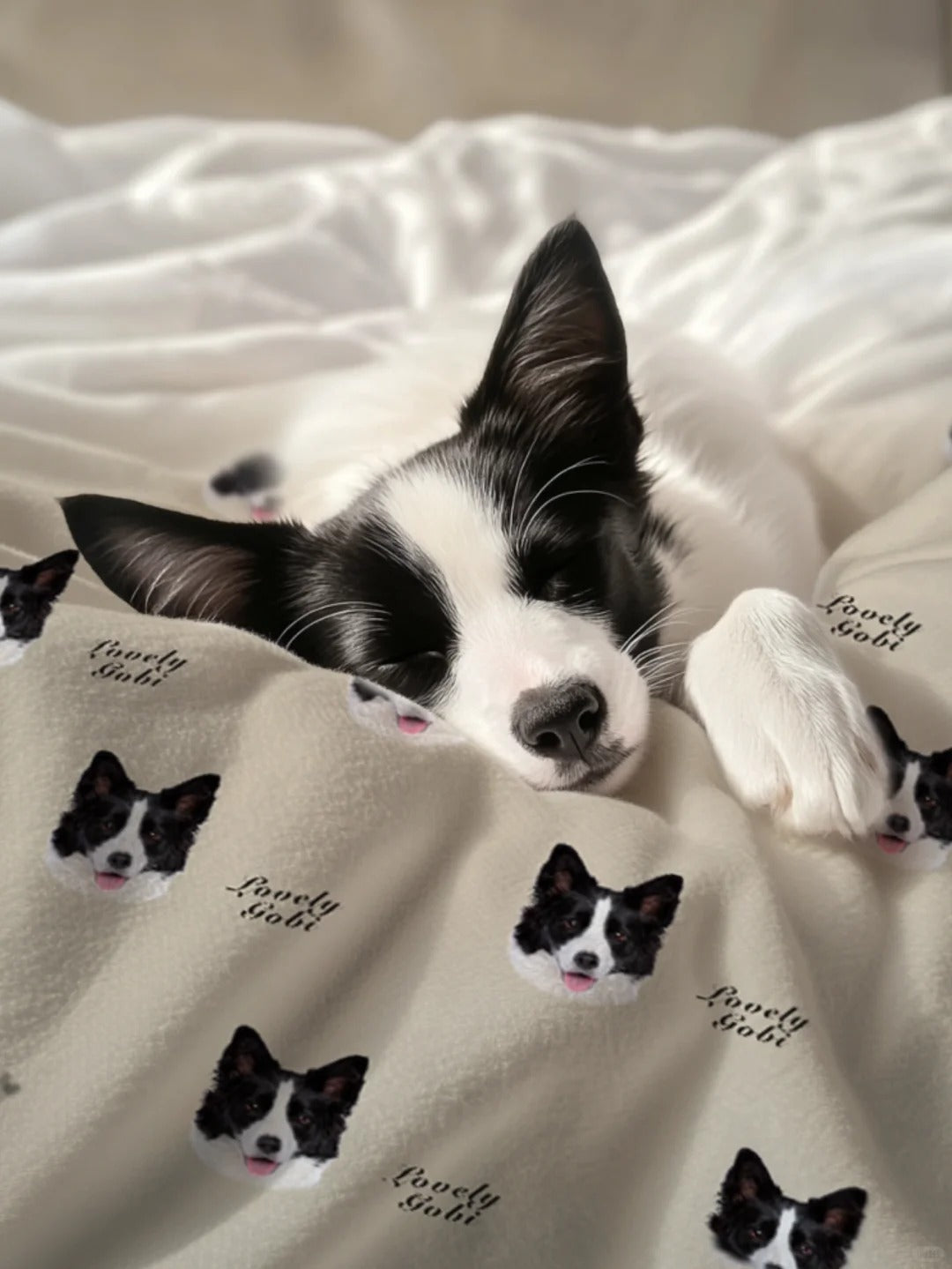 Custom Pet Photo Throw Blanket – Soft & Cozy Gift for Pet Lovers - Lovely Series - Dog 6