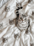 Custom Pet Photo Throw Blanket – Soft & Cozy Gift for Pet Lovers - Lovely Series - Cat 3