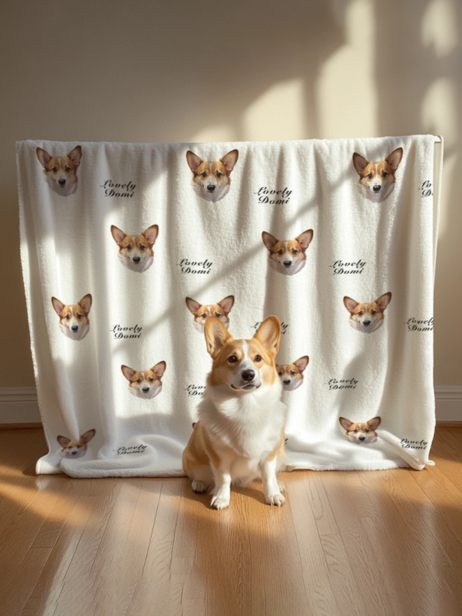 Custom Pet Photo Throw Blanket – Soft & Cozy Gift for Pet Lovers - Lovely Series - Dog 3