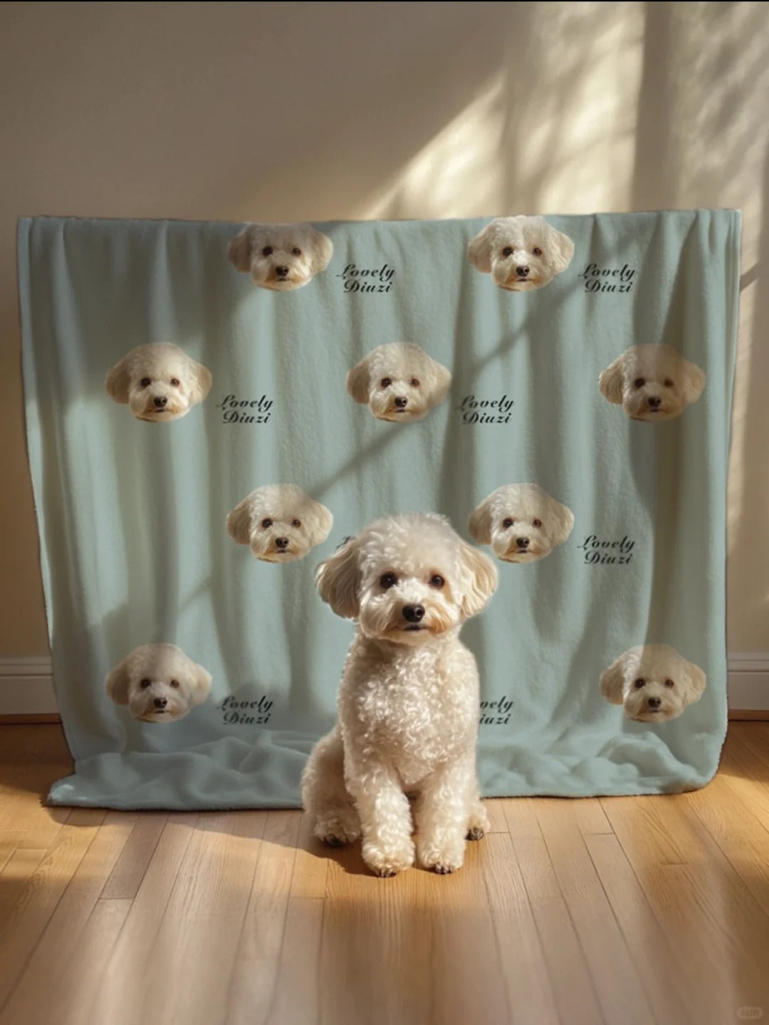 Custom Pet Photo Throw Blanket – Soft & Cozy Gift for Pet Lovers - Lovely Series - Dog 4