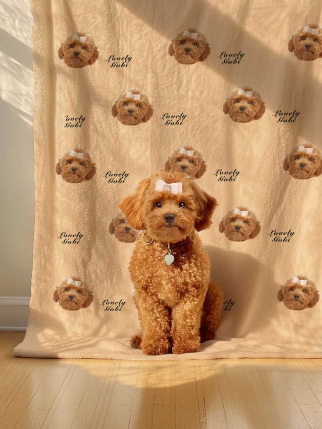 Custom Pet Photo Throw Blanket – Soft & Cozy Gift for Pet Lovers - Lovely Series - Dog 2