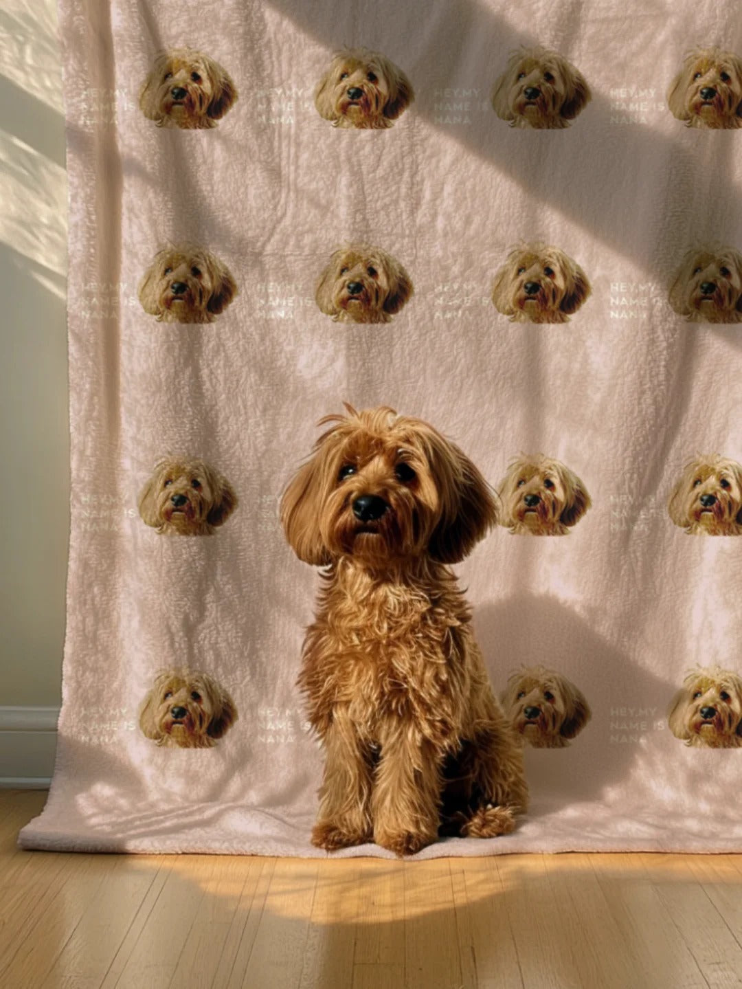 Custom Pet Photo Throw Blanket – Soft & Cozy Gift for Pet Lovers - Lovely Series - Dog 2