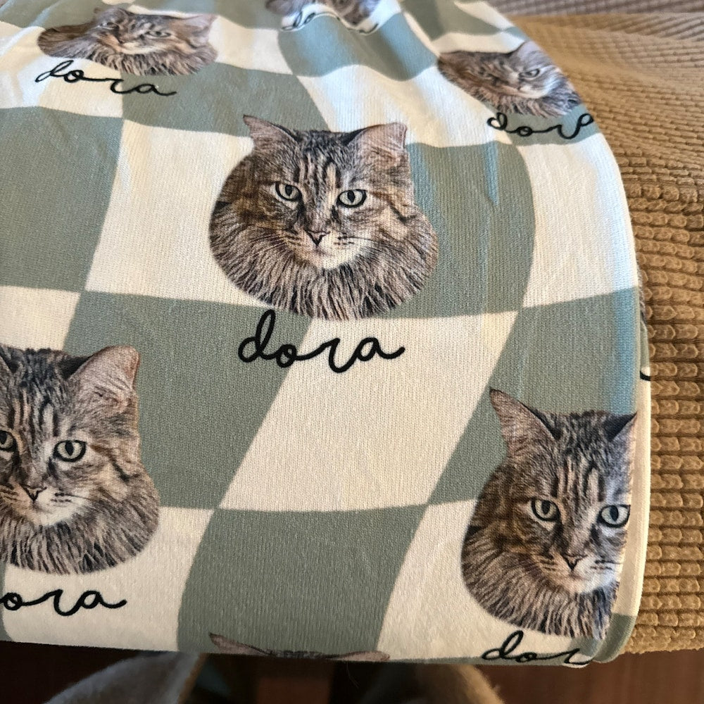 Unisex Custom Pet Photo Pajama Pants – Retro Style