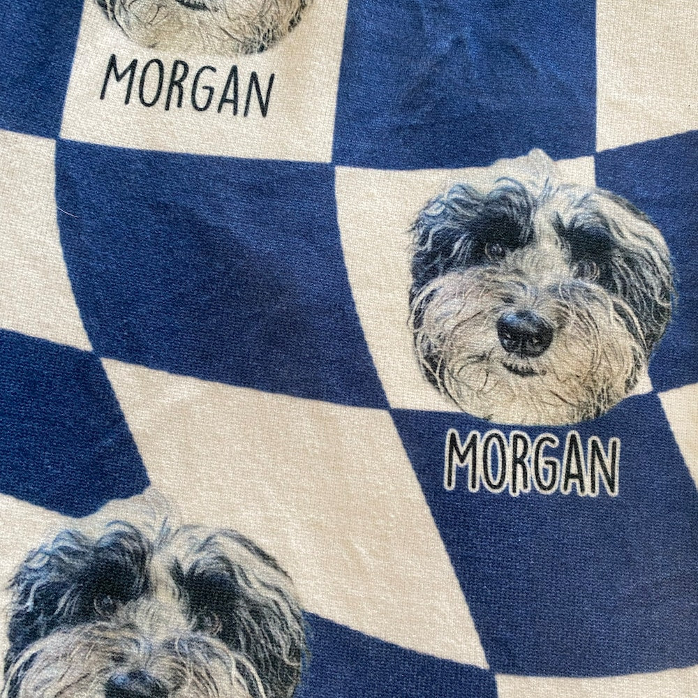 Unisex Custom Pet Photo Pajama Pants – Retro Style